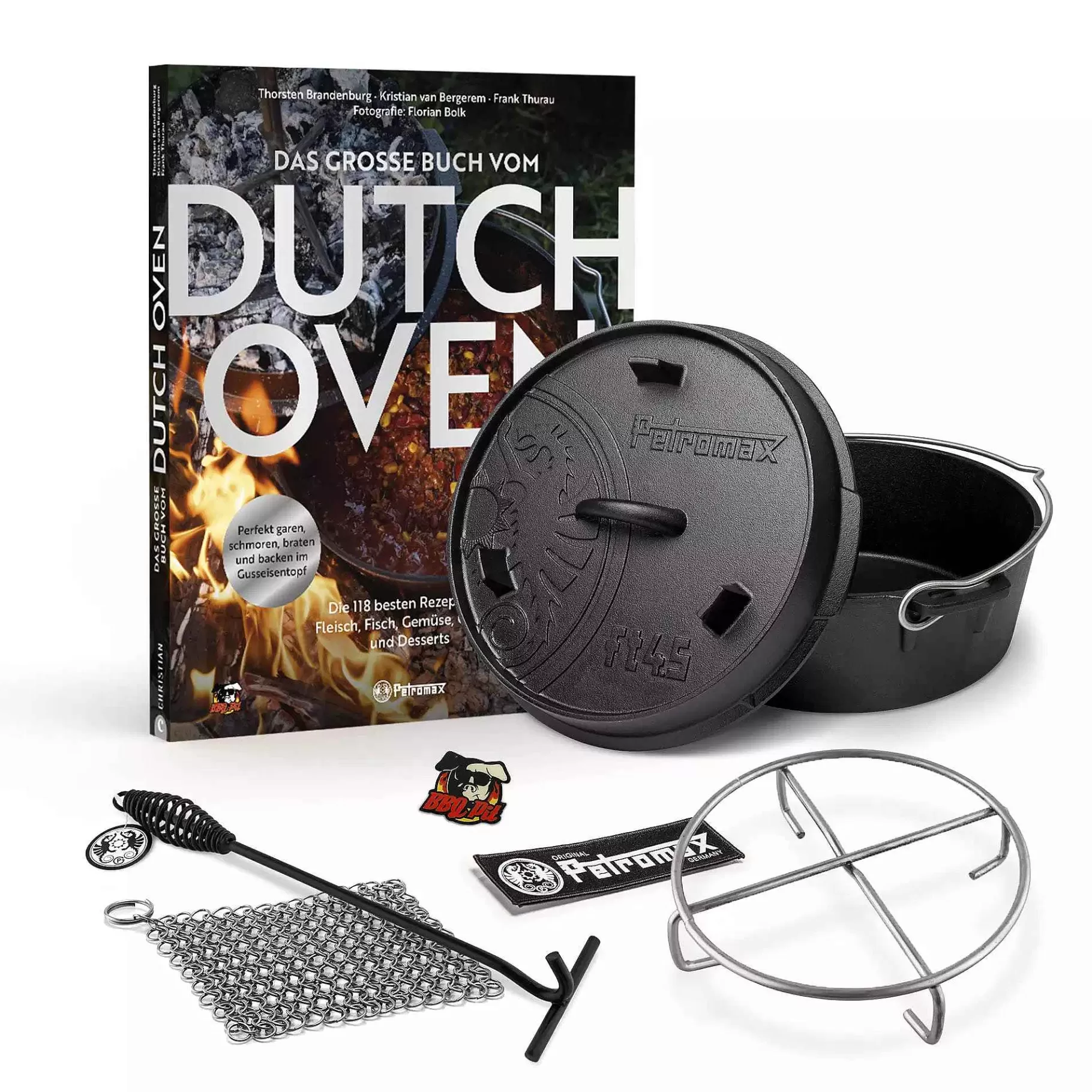 Petromax Bbqpit Bundle 3 - Limpiador De Anillos Y Ollas De Fuego Pequenas | Juegos De Horno Holandés