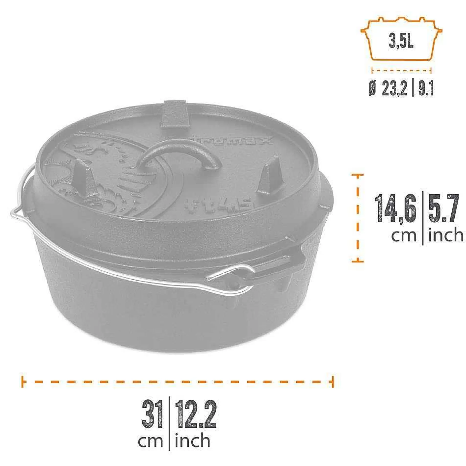 Petromax Bbqpit Bundle 3 - Limpiador De Anillos Y Ollas De Fuego Pequenas | Juegos De Horno Holandés