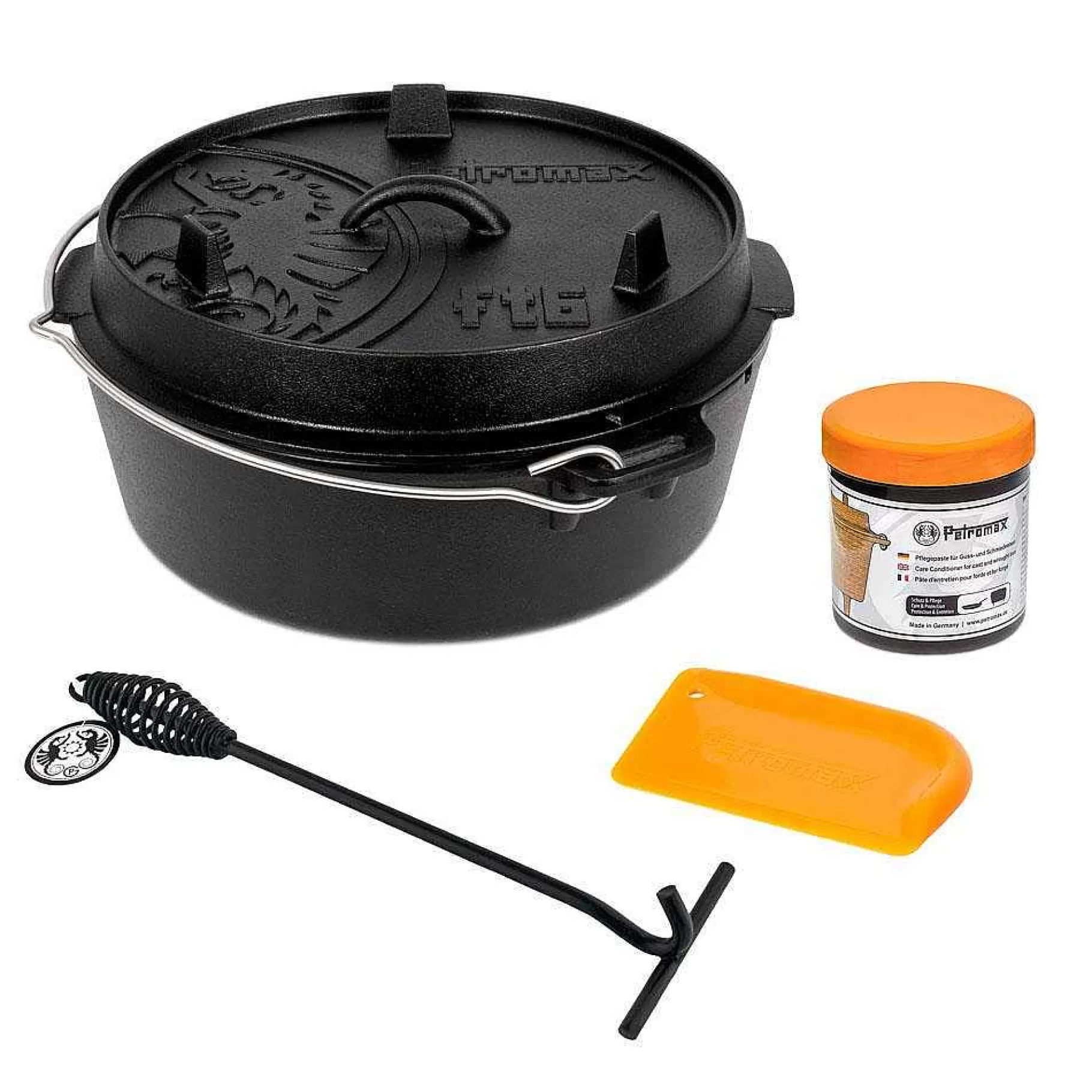 Petromax Fire Pot Ft6-T Starter Set - Juego De Horno Holandés De 6 Litros | Horno Holandés/Ollas De Fuego